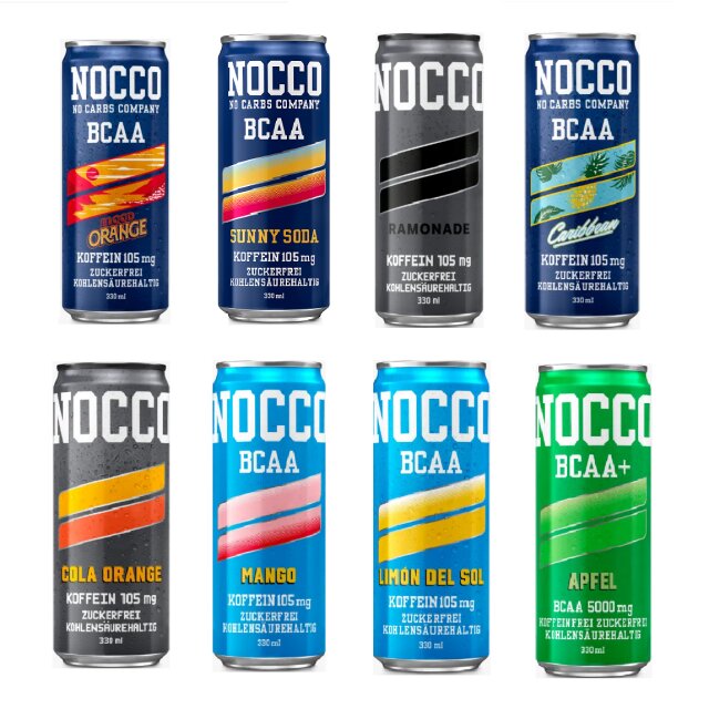 NOCCO BCAA DRINK | Various Varieties Apfel 24 Dosen