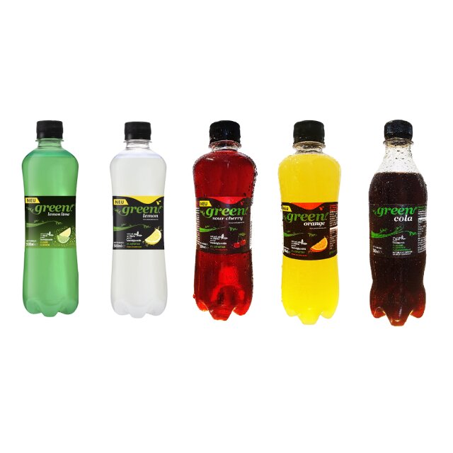 Green Cola 0,5l | Various Varieties 24 Flaschen Sour Cherry