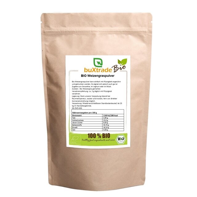 Organic wheatgrass powder 2 kg